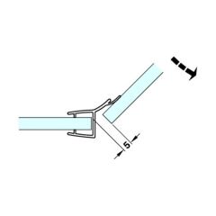 Hafele Cam Kapı Fitili Cam/Cam 135° / 2170mm