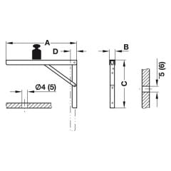 Hafele Katlanır Konsol Çel.Bey.      300Mm