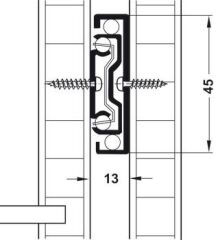 Hafele Bilyalı Ray Ball Tam Açılım 45SC 45/550mm Galvaniz