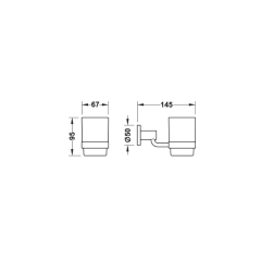Hafele Diş Fırçalık Point Duvara Monte Mat Siyah Renk