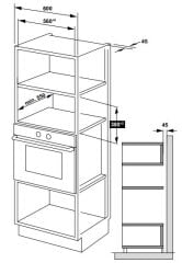 Hafele MAXIMA Kompakt Mikrodalga Fırın Ankastre 34L Siyah