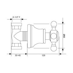 Hafele Beatrix Silver Ank.Stop Valf,Antik Gümüş