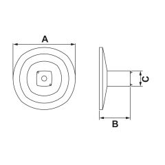 Hafele OLY Mat Siyah Renk Düğme Kulp