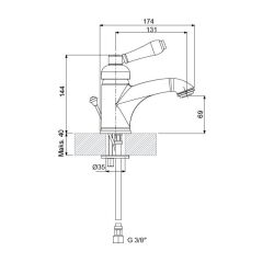Hafele Beatrix Chrome Lavabo Bataryası Sfn.Kmndsz.Kr.Par