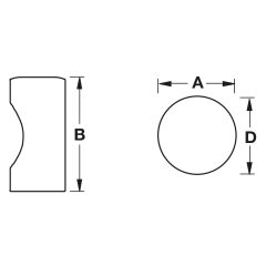Hafele GRIMALDO II Mat Krom Renk 12 mm Düğme Kulp