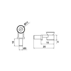 Hafele Raf Pimi, Cam, Vantuzlu, Nikel, 5Mm (100 Adet)
