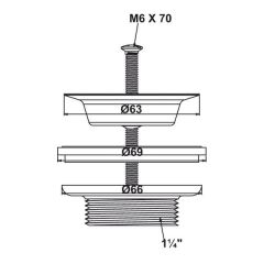 Hafele Lavabo süzgeç gider, paslanmaz çelik