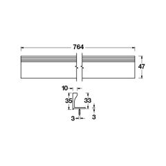 Hafele Profil Kulp Loop 764mm Parlak Krom