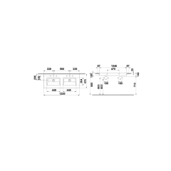 Hafele Banyo Lavabosu Tierra 120 1220x475mm Parlak Beyaz Renk