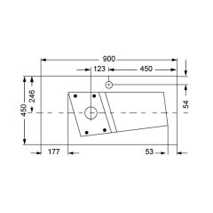 Hafele Banyo Lavabosu Latrava 900x80mm Opak Beyaz Renk