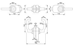 Hoppe Cam Kapı Kolu Paris Siyah
