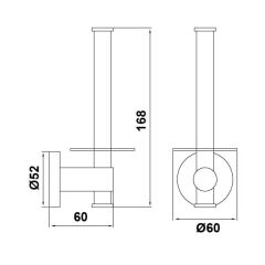 Hafele Tuvalet Kağıtlığı Abstract Yedek Parlak Krom Renk