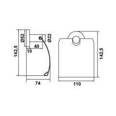 Hafele Tuvalet Kağıtlığı Abstract Duvara Monte Parlak Krom Renk Renk