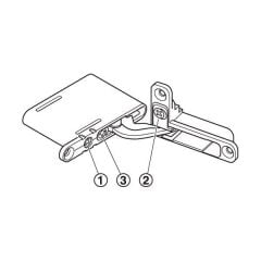 Hafele Orb Menteşe Bas-Aç Sağ, Siyah Renk