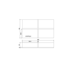 Hafele WOODY Aksesuar bölm.255x125x29mm,siyah