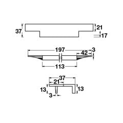 Hafele Profil Kulp Stairway2 197mm Parlak Krom