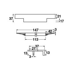 Hafele Profil Kulp Stairway2 147mm Parlak Krom