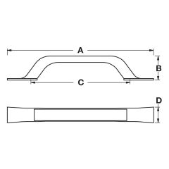 Hafele AURE Antik Gümüş Renk 96/128 mm Mobilya Akslı Kulp