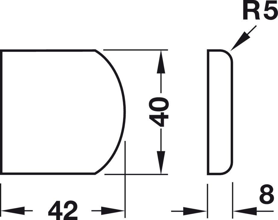 Hafele Metallamat-A Kapak Oval Nikel