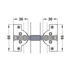 Hafele Gönyeburun Düşer Kapak Menteşesi 90º