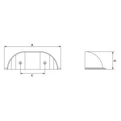 Hafele MUSSEL Antik Bronz Renk 64 mm Kabuk Mobilya Kulp
