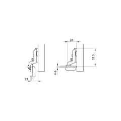 Hafele M Mini Cam Kapak Menteşesi Tdb 4-6mm 95