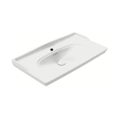 Hafele Banyo Lavabosu Empress 90-1 Tek Batarya Delikli 900x465x90mm Parlak Beyaz