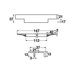 Hafele Profil Kulp Stairway2 147mm Paslanmaz Çelik