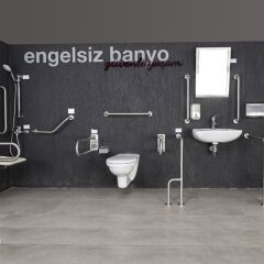 Hafele Mafsallı Ayna 45x8x65cm Paslanmaz Çelik Renk