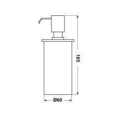 Hafele Sıvı Sabunluk Abstract Parlak Krom Renk