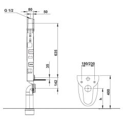 Hafele Gömme Rezervuar Seti Matto 01 Mat Krom