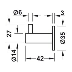 Hafele HANGER R Mat Siyah Renkli Modern Vestiyer Askısı