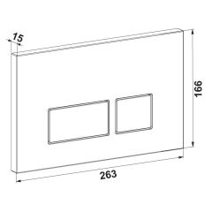 Hafele Gömme Rezervuar Kumanda Paneli Parlak Altın