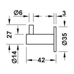 Hafele HANGER R Paslanmaz Çelik Renkli Modern Vestiyer Askısı
