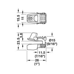 Hafele Rpc S 15/25 Arka Panel Bağlantı Elemanı Beyaz (100 Adet)