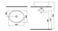Hafele LOTUS O 495x375x135mm Parlak Beyaz