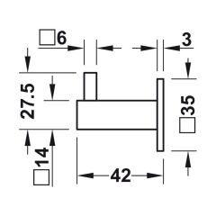 Hafele HANGER S Parlak Altın Renkli Gardırop Askısı