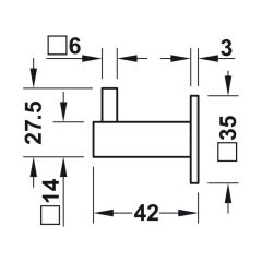 Hafele HANGER S Paslanmaz Çelik Renkli Gardırop Askısı