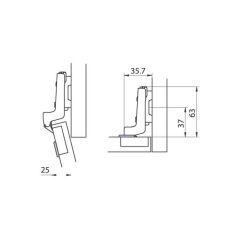 Hafele M.K. Alüminyum Kapak Menteşe Tdb Vidalı