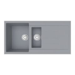 Vantole Bodrum-04 Granit Eviye 1,5 Göz Damlalıklı Gri
