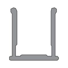 Hafele 80-G Üst Taşıyıcı Ray Kapağı Sabit 1000mm