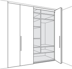 Hafele CONCEPTA 25 1 Çift Kapak Sol 1250-1850mm