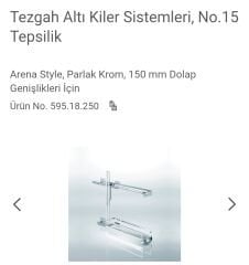 Hafele No.15 Parlak Krom Tepsilik Tezgah Altı Kiler Sistemi