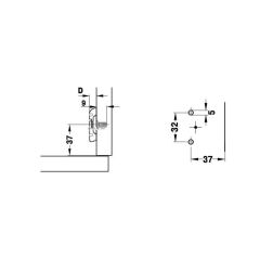 Hafele M.S. H Taban Vidalı, 5mm / 0mm