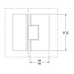 Hafele Cam Kapı Fitili Cam/Cam 90° 10-12/2500mm