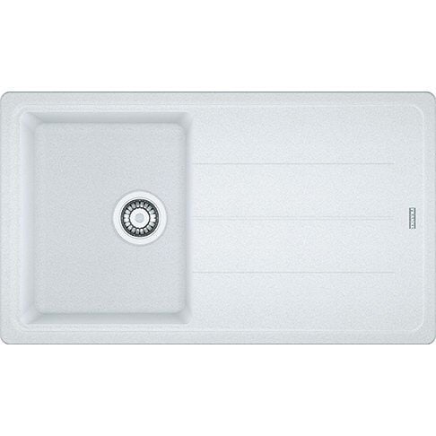 Franke Granit Eviye Tek Gözlü Damlalıklı Basis BFG 611-86 Bianco