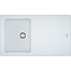 Franke Granit Eviye Tek Gözlü Damlalıklı Basis BFG 611-86 Bianco