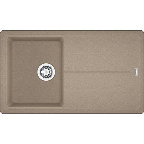 Franke Granit Eviye Tek Gözlü Damlalıklı Basis BFG 611-86 Oyster