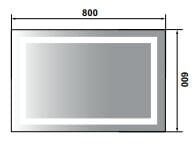 Hafele MIRAGE PLUS LED Banyo Aynası Buğu Çözücülü