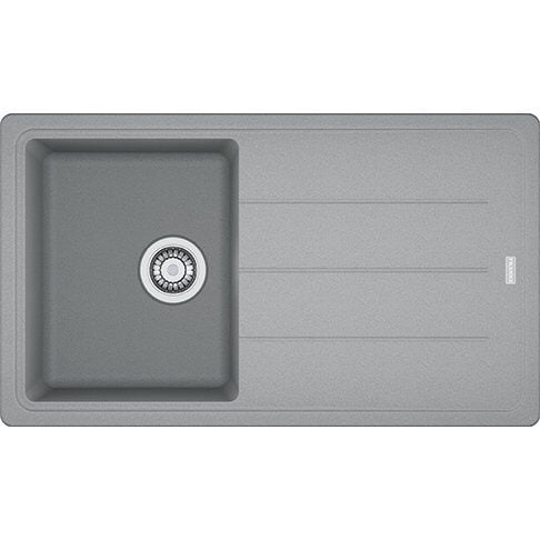 Franke Granit Eviye Tek Gözlü Damlalıklı Basis BFG 611-86 Stone Grey
